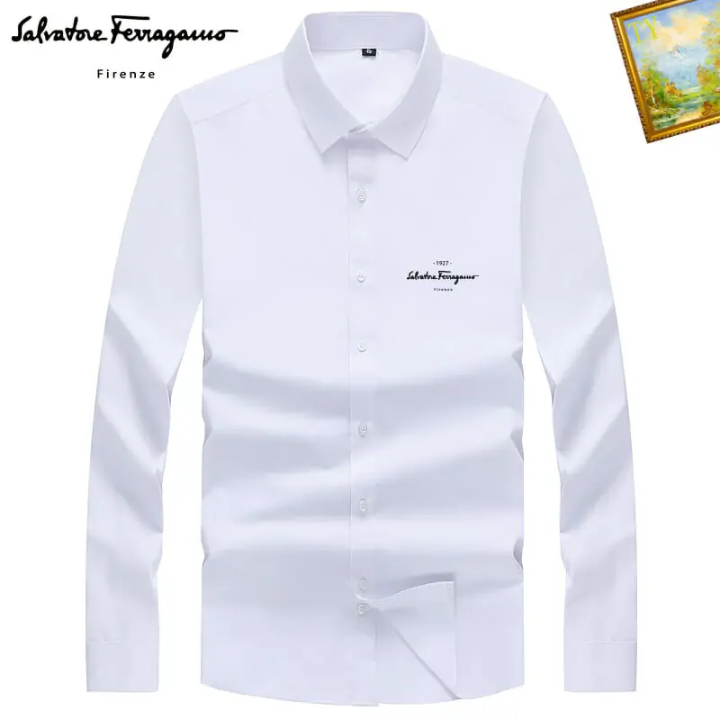 salvatore ferragamo chemises manches longues pour unisexe s_11b17b2